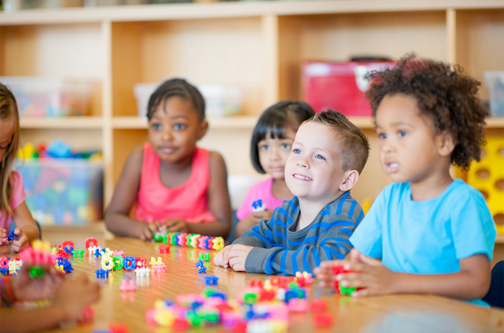 Kids playing at preschool